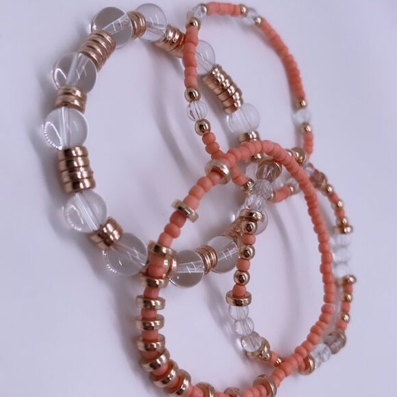 NWT Wool + Pepper Co. Rose Gold Bracelet Stack (4) - Picture 4 of 6